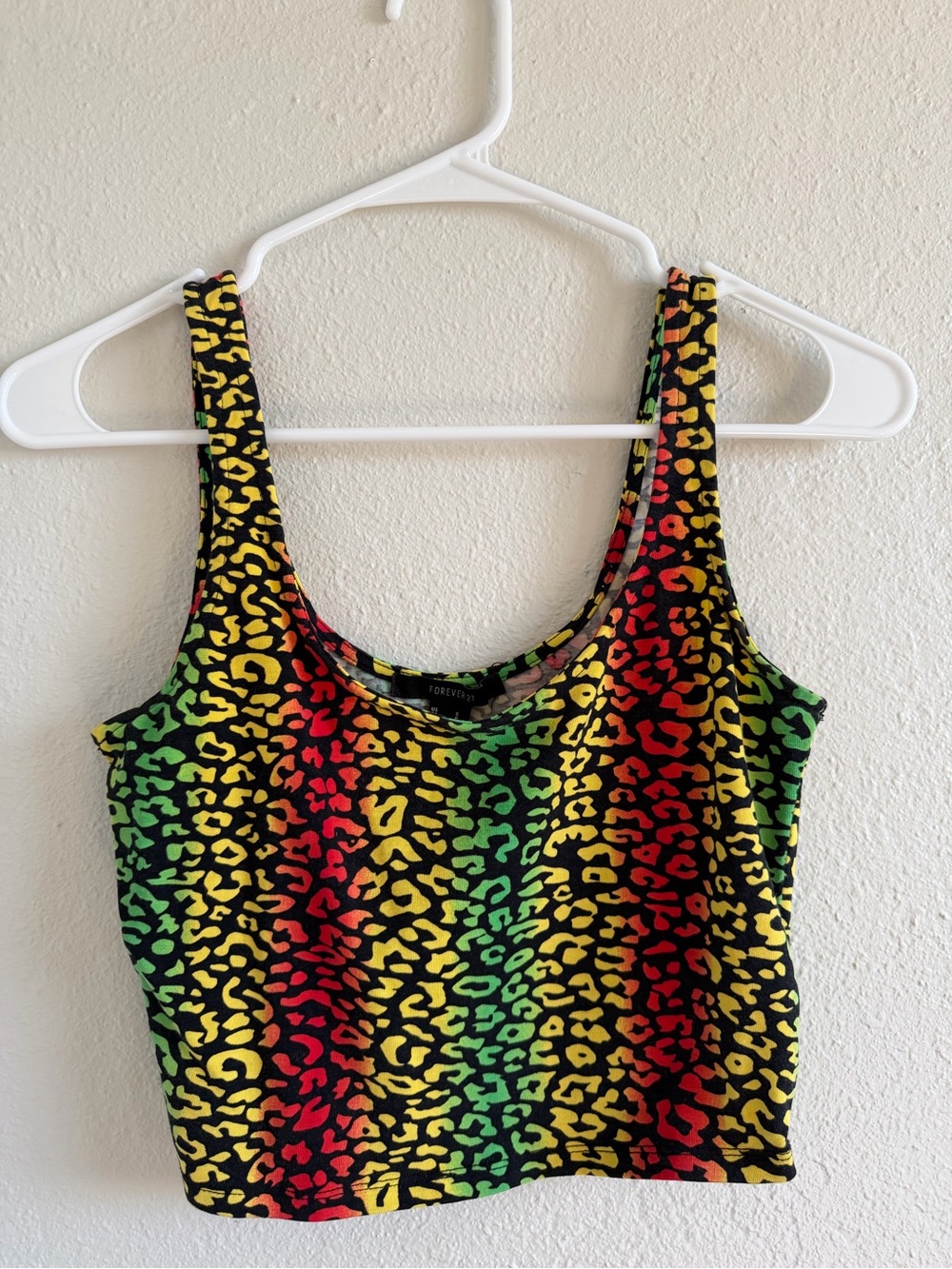 Forever 21 Leopard Print Crop Tank Top